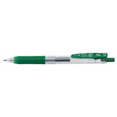 Ручка гелевая Zebra SARASA CLIP (JJ15-VIR) авт. 0.5мм резин. манжета темно-зеленый т.зеленые чернила