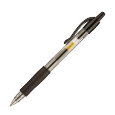 Ручка гелевая Pilot BL-G2-5 (25734) авт. 0.3мм круглая обрез.корпус корпус пластик резин. манжета прозрачный черные чернила