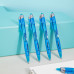 Ручка гелев. Deli Arris EG08-BL прозрачный/голубой d=0.5мм синие автоматическая резин. манжета
