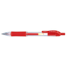 Ручка гелевая Zebra SARASA (JJ3-R) авт. 0.5мм резин. манжета красный красные чернила