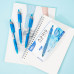 Ручка гелев. Deli Arris EG08-BL прозрачный/голубой d=0.5мм синие автоматическая резин. манжета