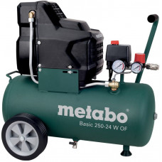 Компрессор поршневой Metabo Basic 250-24 W OF безмасляный 120л/мин 24л 1500Вт зеленый