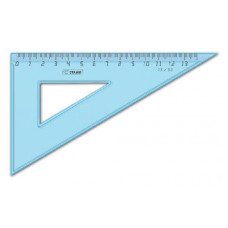 Треугольник Стамм Cristal ТК400 пластик дл.13см голубой/прозрачный 30градус. 30градус.