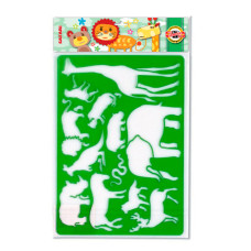 Шаблон чертежный Koh-I-Noor 9820001001PS пластик 265х187мм прозрачный/зеленый 1:1 фигурная блистер (упак.:1шт)