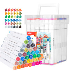 Набор маркеров для скетчинга Deli E70801-36/A Color Emotion двойной пиш. наконечник 1мм 36цв. (36шт.)
