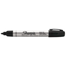 Маркер перманентный Paper Mate Pro Bullet S0945720 Sharpie пулевидный пиш. наконечник черный (12шт.)