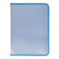 Папка для тетрадей Silwerhof 671963 Gems A4 250х320х25мм 1отд. голубой пластик на молнии