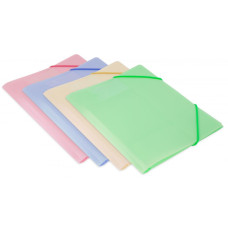 Папка на резинке Бюрократ Gems GEMPR05PIN A4 пластик кор.30мм 0.5мм розовый аметист карман для визитки
