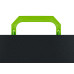 Портфель Бюрократ Black Opal BLPP01LETT 1 отдел. A4 пластик 0.7мм черный/салатовый