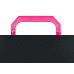 Портфель Бюрократ Black Opal BLPP01PINK 1 отдел. A4 пластик 0.7мм черный/розовый