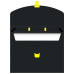 Портфель Бюрократ Black Opal BLPP01YEL 1 отдел. A4 пластик 0.7мм черный/желтый