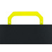 Портфель Бюрократ Black Opal BLPP01YEL 1 отдел. A4 пластик 0.7мм черный/желтый