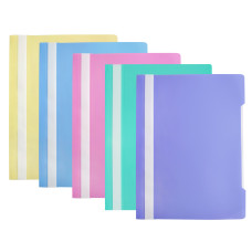 Папка-скоросшиватель Бюрократ Pastel -PSLPAST/PINK A4 прозрач.верх.лист пластик розовый 0.14/0.18