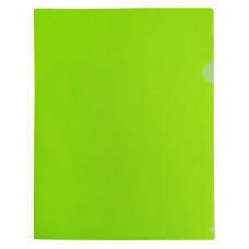 Папка-уголок Бюрократ Double Neon DNECLETT A4 пластик 0.18мм салатовый