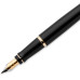 Ручка перьев. Waterman Expert 3 (S0951640) Black Laque GT F сталь в компл.:картридж 1шт с синими чернилами подар.кор.конвертор/картриджи