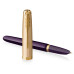 Ручка перьев. Parker 51 Premium (2123516) Plum GT F золото 18K в компл.:картридж 2шт с черными чернилами подар.кор.конвертор/картриджи