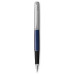 Ручка перьев. Parker Jotter Core F63 (2030950) Royal Blue CT M сталь нержавеющая в компл.:1 синий картридж Quink Z11 увеличенного размера или 2 синих мини картриджа Quink Z17 MINI подар.кор.конвертор/картриджи