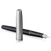 Ручка перьев. Parker Sonnet F546 (2146864) Black CT F сталь нержавеющая в компл.:картридж 1шт с черными чернилами подар.кор.конвертор/картриджи