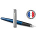 Ручка перьев. Parker Jotter Core F63 (2030950) Royal Blue CT M сталь нержавеющая в компл.:1 синий картридж Quink Z11 увеличенного размера или 2 синих мини картриджа Quink Z17 MINI подар.кор.конвертор/картриджи