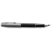 Ручка перьев. Parker Sonnet F546 (2146864) Black CT F сталь нержавеющая в компл.:картридж 1шт с черными чернилами подар.кор.конвертор/картриджи