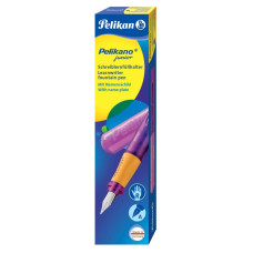 Ручка перьев. Pelikan School Pelikano Junior (PL809122) пурпурный A сталь нержавеющая для правшей в компл.:картридж 1шт с синими чернилами карт.уп.