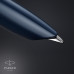 Ручка перьев. Parker 51 Core (2123501) Midnight Blue CT F сталь нержавеющая в компл.:картридж 2шт с черными чернилами подар.кор.конвертор/картриджи