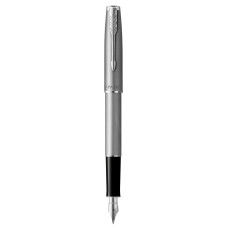 Ручка перьев. Parker Sonnet F546 (2146873) Stainless Steel CT F сталь нержавеющая в компл.:картридж 1шт с черными чернилами подар.кор.конвертор/картриджи