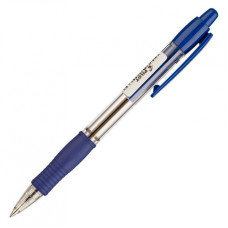 Ручка шариковая Pilot BPGP-10R-F-L (32031) авт. стреловидный пиш. наконечник круглая телескопич.корпус корпус пластик резин. манжета синий синие чернила коробка картонная