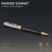 Ручка шариков. Parker Sonnet Premium K537 (2119787) Metal Black GT подар.кор.