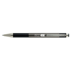 Ручка шариков. Zebra 301А (26341) серый d=0.7мм синие автоматическая сменный стержень резин. манжета