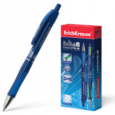 Ручка шариков. автоматическая Erich Krause Megapolis Concept (31) синий d=0.7мм син. черн. сменный стержень линия 0.35мм резин. манжета
