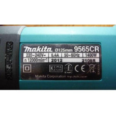 Углошлифовальная машина Makita 9565CR 1400Вт 12000об/мин рез.шпин.:M14 d=125мм