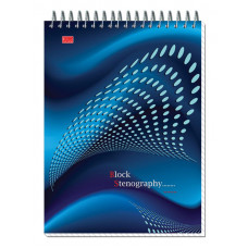 Блокнот STENOGRAPHY 14919 A5 145х205мм обложка картон 60л клетка спираль ассорти