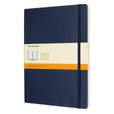 Блокнот Moleskine CLASSIC SOFT QP621B20 XLarge 190х250мм 192стр. линейка мягкая обложка синий сапфир