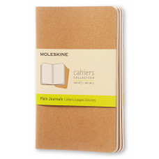 Блокнот Moleskine CAHIER JOURNAL QP413 Pocket 90x140мм обложка картон 64стр. нелинованный бежевый (3шт)