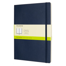 Блокнот Moleskine CLASSIC SOFT QP623B20 XLarge 190х250мм 192стр. нелинованный мягкая обложка синий сапфир