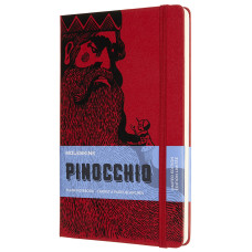 Блокнот Moleskine LIMITED EDITION PINOCCHIO LEPIQP062D Large 130х210мм 240стр. нелинованный твердая обложка красный/черный Mangiafuoco