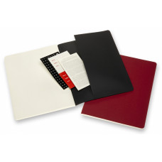 Блокнот Moleskine CAHIER SUBJECT CH4STNB02 XLarge обложка картон 160стр. линейка мягкая обложка черный/красный