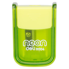 Точилка для карандашей ручная Deli ER00400 Neon 1 отверстие пластик ассорти дисплей